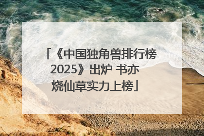 《中国独角兽排行榜2025》出炉 书亦烧仙草实力上榜