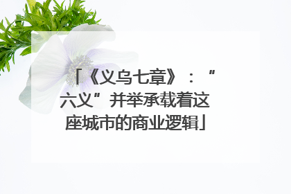 《义乌七章》：“六义”并举承载着这座城市的商业逻辑