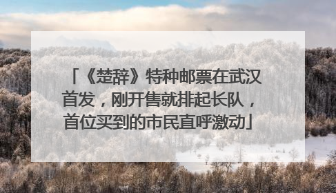 《楚辞》特种邮票在武汉首发，刚开售就排起长队，首位买到的市民直呼激动