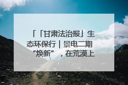 「甘肃法治报」生态环保行｜景电二期“焕新”，在荒漠上筑起一道绿色长城