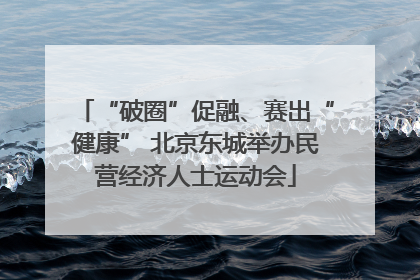“破圈”促融、赛出“健康” 北京东城举办民营经济人士运动会