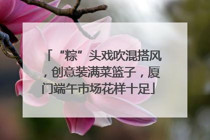 “粽”头戏吹混搭风，创意装满菜篮子，厦门端午市场花样十足