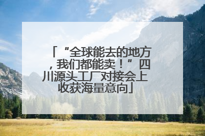 “全球能去的地方，我们都能卖！”四川源头工厂对接会上收获海量意向
