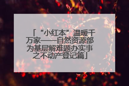 “小红本”温暖千万家——自然资源部为基层解难题办实事之不动产登记篇