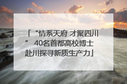 “情系天府 才聚四川” 40名首都高校博士赴川探寻新质生产力