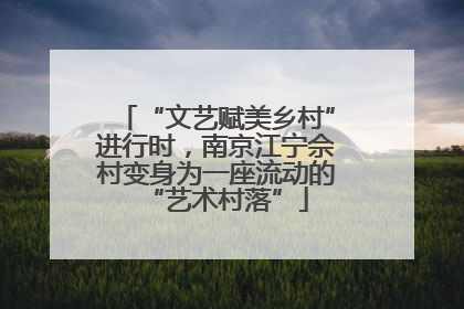 “文艺赋美乡村”进行时，南京江宁佘村变身为一座流动的“艺术村落”