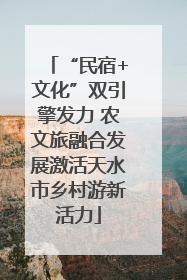 “民宿+文化”双引擎发力 农文旅融合发展激活天水市乡村游新活力