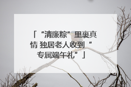 “清廉粽”里裹真情 独居老人收到“专属端午礼”