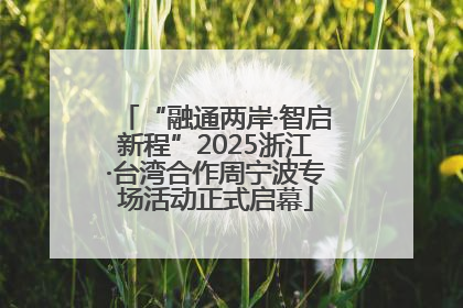 “融通两岸·智启新程”2025浙江·台湾合作周宁波专场活动正式启幕