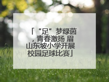 “足”梦绿茵，青春激扬 眉山东坡小学开展校园足球比赛