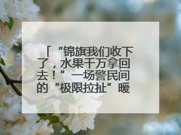 “锦旗我们收下了，水果千万拿回去！”一场警民间的“极限拉扯”暖了整个城