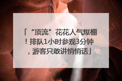 “顶流”花花人气爆棚！排队1小时参观3分钟，游客只敢讲悄悄话