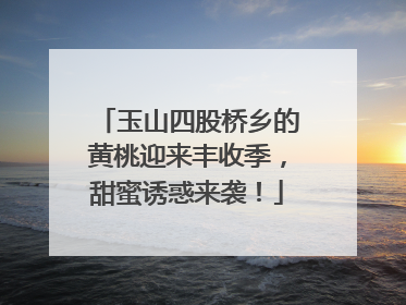 玉山四股桥乡的黄桃迎来丰收季，甜蜜诱惑来袭！