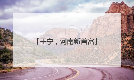 王宁，河南新首富