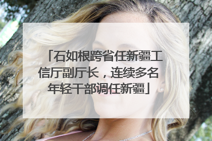 石如根跨省任新疆工信厅副厅长，连续多名年轻干部调任新疆