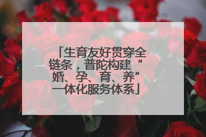生育友好贯穿全链条，普陀构建“婚、孕、育、养”一体化服务体系