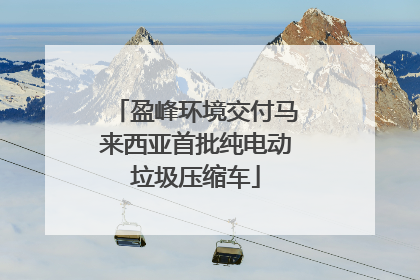 盈峰环境交付马来西亚首批纯电动垃圾压缩车