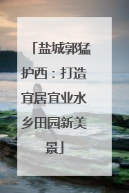 盐城郭猛护西：打造宜居宜业水乡田园新美景