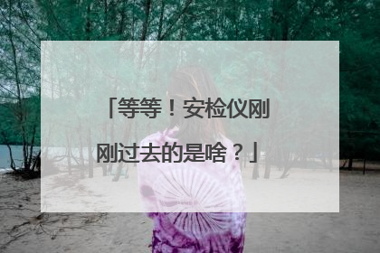 等等！安检仪刚刚过去的是啥？