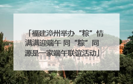 福建漳州举办“粽”情满满迎端午 同“粽”同源是一家端午联谊活动