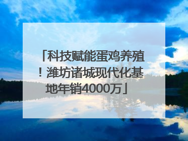 科技赋能蛋鸡养殖！潍坊诸城现代化基地年销4000万