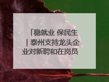 稳就业 保民生｜泰州支持龙头企业对新聘和在岗员工进行实训——到岗就能用 用了就见效