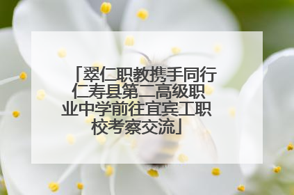 翠仁职教携手同行 仁寿县第二高级职业中学前往宜宾工职校考察交流