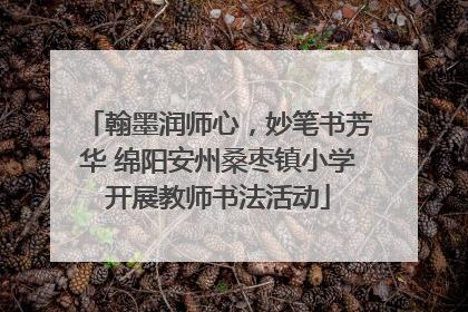 翰墨润师心，妙笔书芳华 绵阳安州桑枣镇小学开展教师书法活动