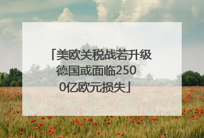 美欧关税战若升级 德国或面临2500亿欧元损失