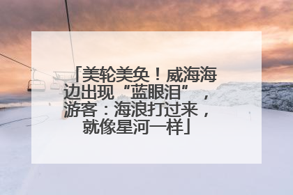 美轮美奂！威海海边出现“蓝眼泪”，游客：海浪打过来，就像星河一样