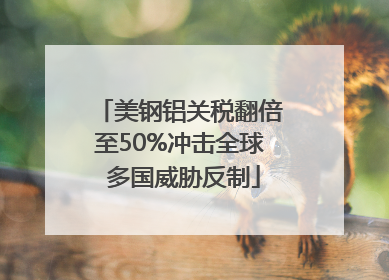 美钢铝关税翻倍至50%冲击全球 多国威胁反制