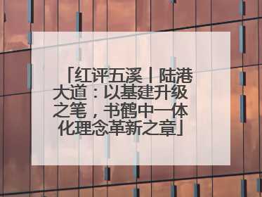 红评五溪丨陆港大道：以基建升级之笔，书鹤中一体化理念革新之章