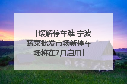 缓解停车难 宁波蔬菜批发市场新停车场将在7月启用