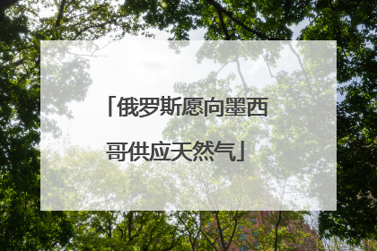 俄罗斯愿向墨西哥供应天然气