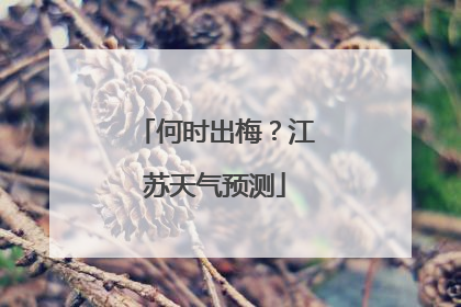 何时出梅？江苏天气预测