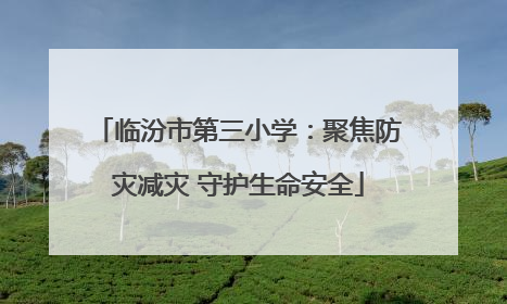 临汾市第三小学：聚焦防灾减灾 守护生命安全