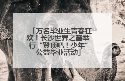 万名毕业生青春狂欢！长沙世界之窗举行“登顶吧！少年”公益毕业活动