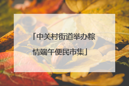 中关村街道举办粽情端午便民市集