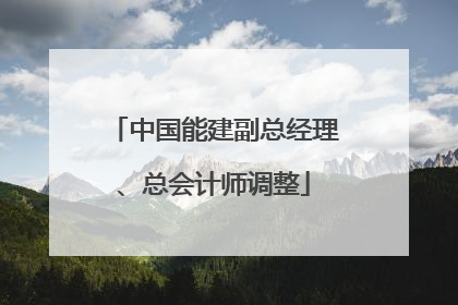 中国能建副总经理、总会计师调整