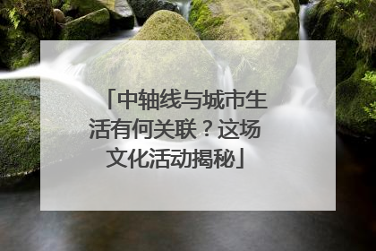 中轴线与城市生活有何关联？这场文化活动揭秘