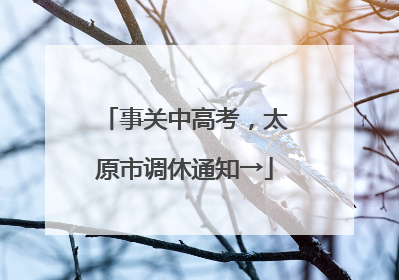 事关中高考，太原市调休通知→