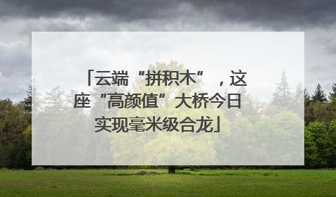 云端“拼积木”，这座“高颜值”大桥今日实现毫米级合龙