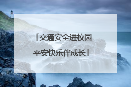 交通安全进校园 平安快乐伴成长