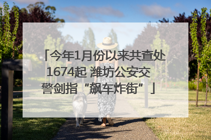 今年1月份以来共查处1674起 潍坊公安交警剑指“飙车炸街”