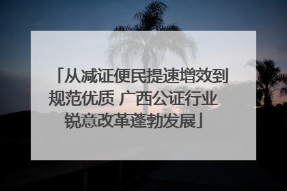 从减证便民提速增效到规范优质 广西公证行业锐意改革蓬勃发展