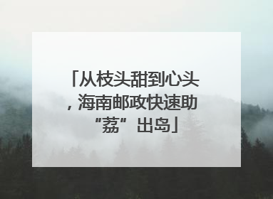 从枝头甜到心头，海南邮政快速助“荔”出岛