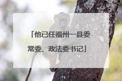 他已任福州一县委常委、政法委书记
