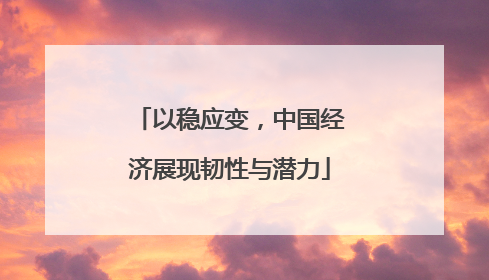 以稳应变，中国经济展现韧性与潜力