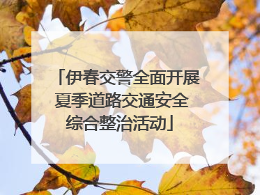 伊春交警全面开展 夏季道路交通安全综合整治活动