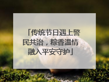 传统节日遇上警民共治，粽香温情融入平安守护